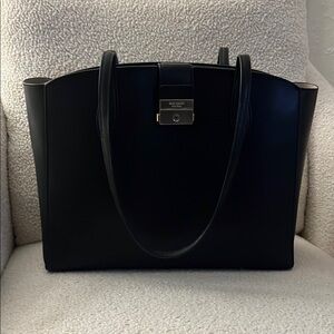Black Leather Tote Bag